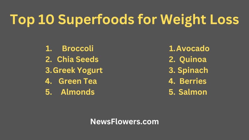 Top 10 Superfoods for Weight Loss